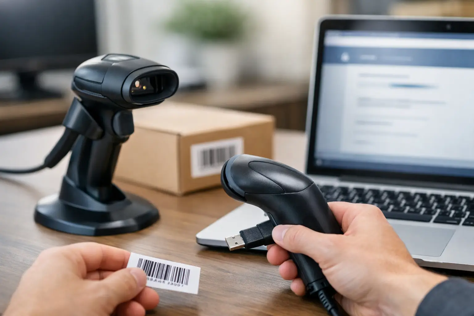 USB vonalkódolvasó beállítása számítógépen
